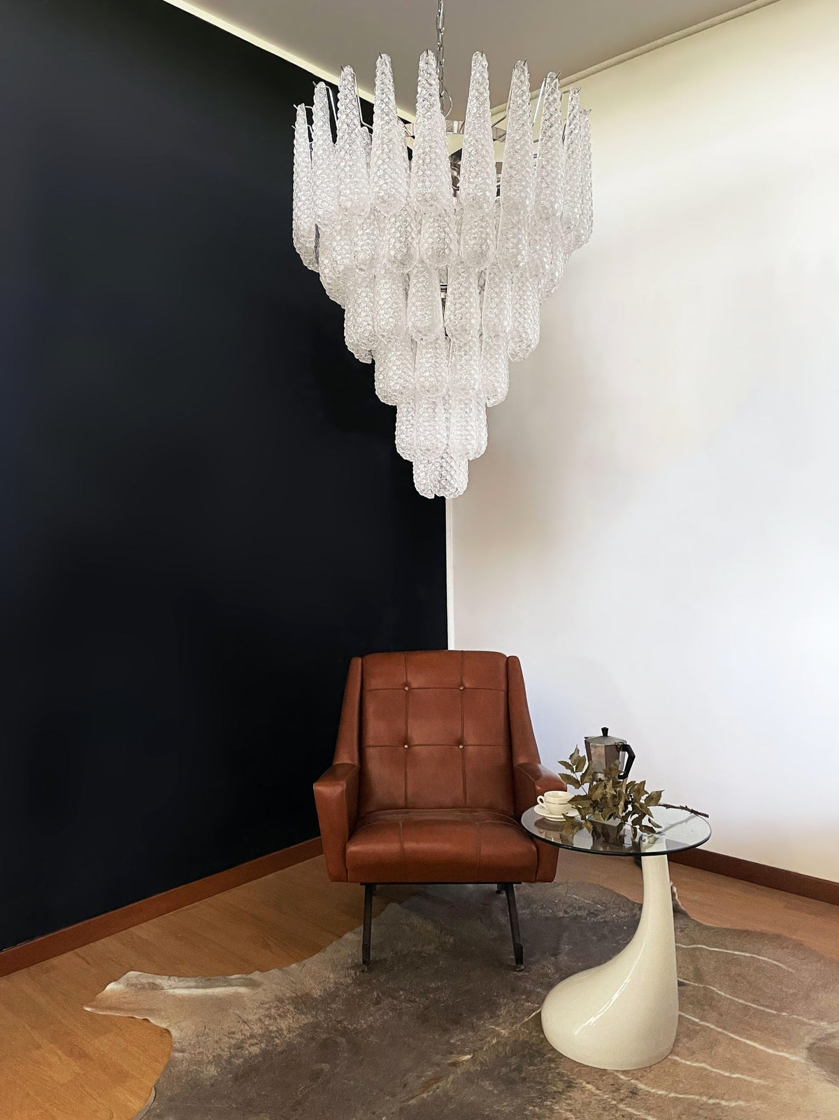 Velerian Kronleuchter Tannenzapfen Murano-Glas Texturiert Luxus