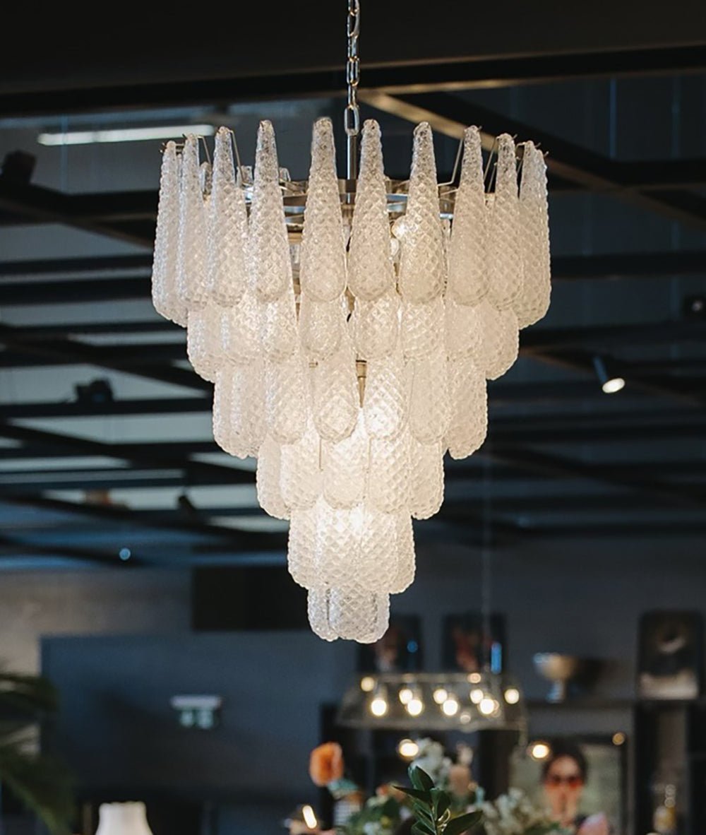 Velerian Kronleuchter Tannenzapfen Murano-Glas Texturiert Luxus