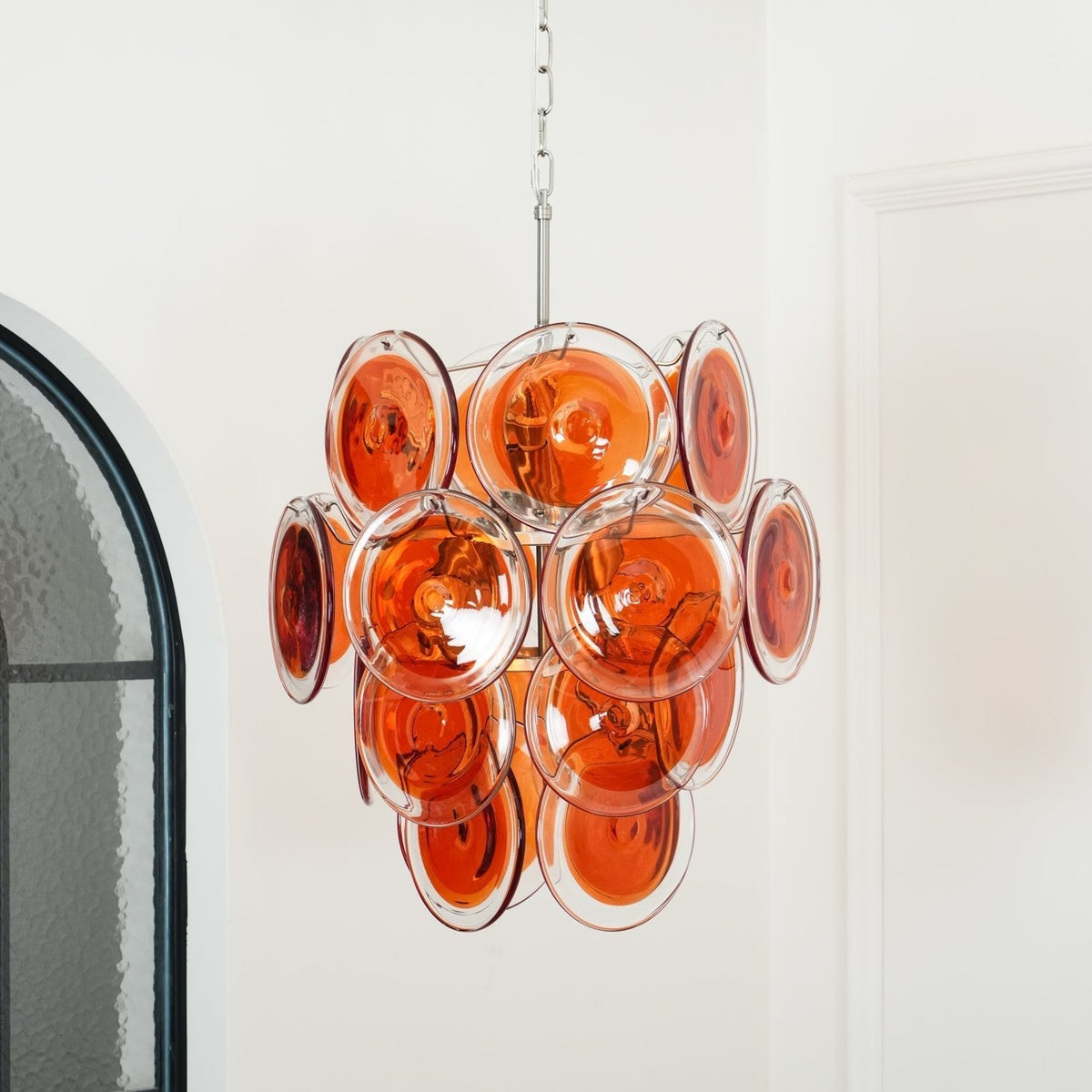 Eiroora Kronleuchter Murano-Orange-Glas