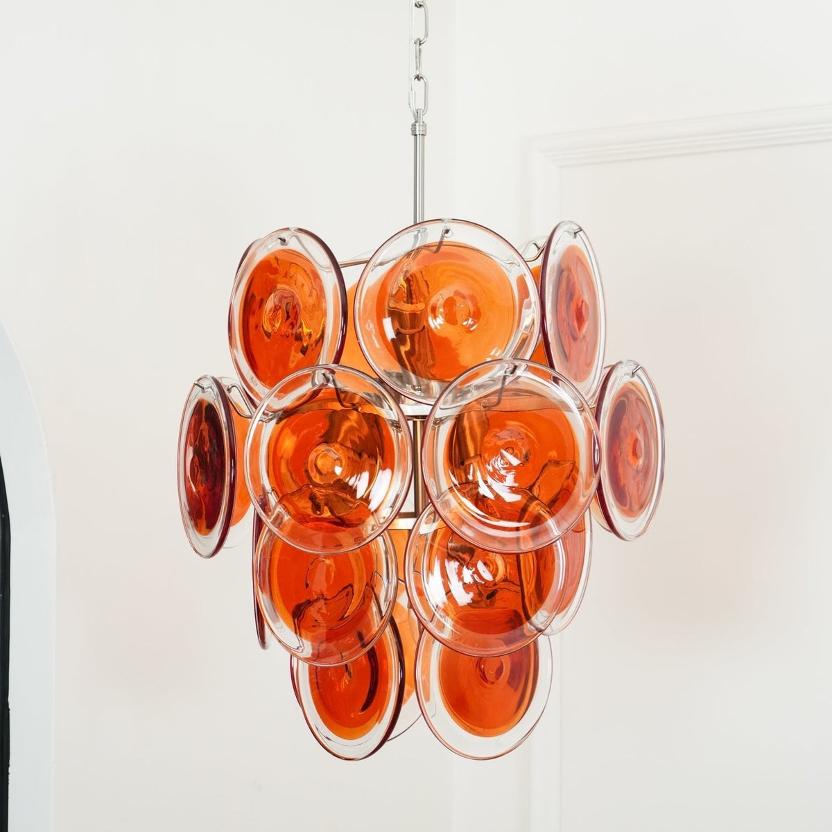 Eiroora Kronleuchter Murano-Orange-Glas