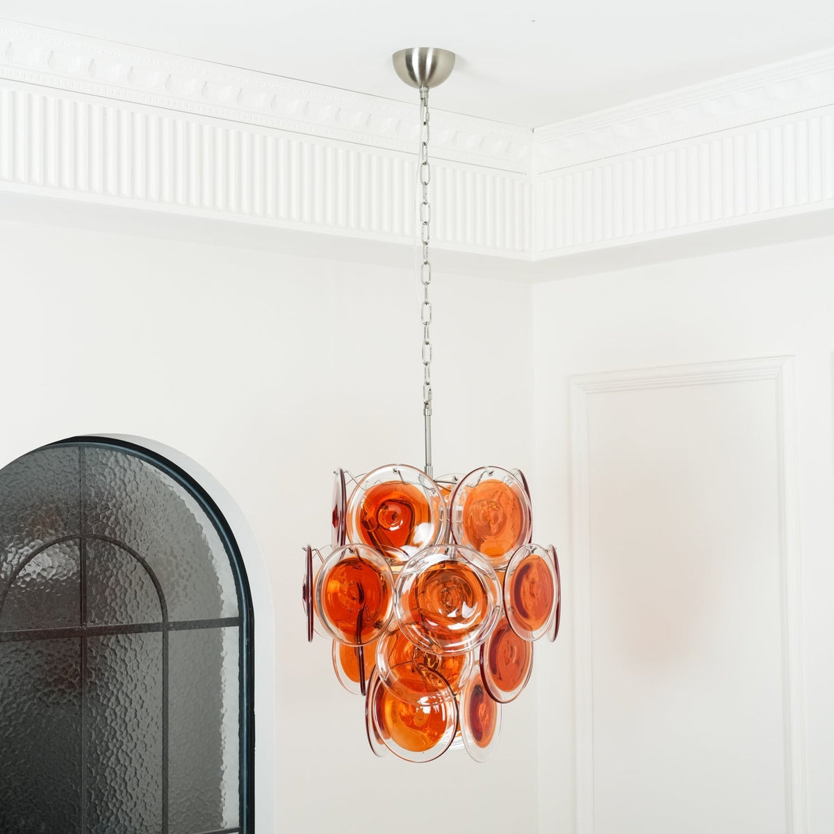 Eiroora Kronleuchter Murano-Orange-Glas