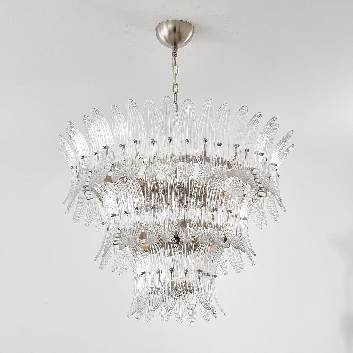 Ismavelle Kronleuchter aus Glas in Palmettenform