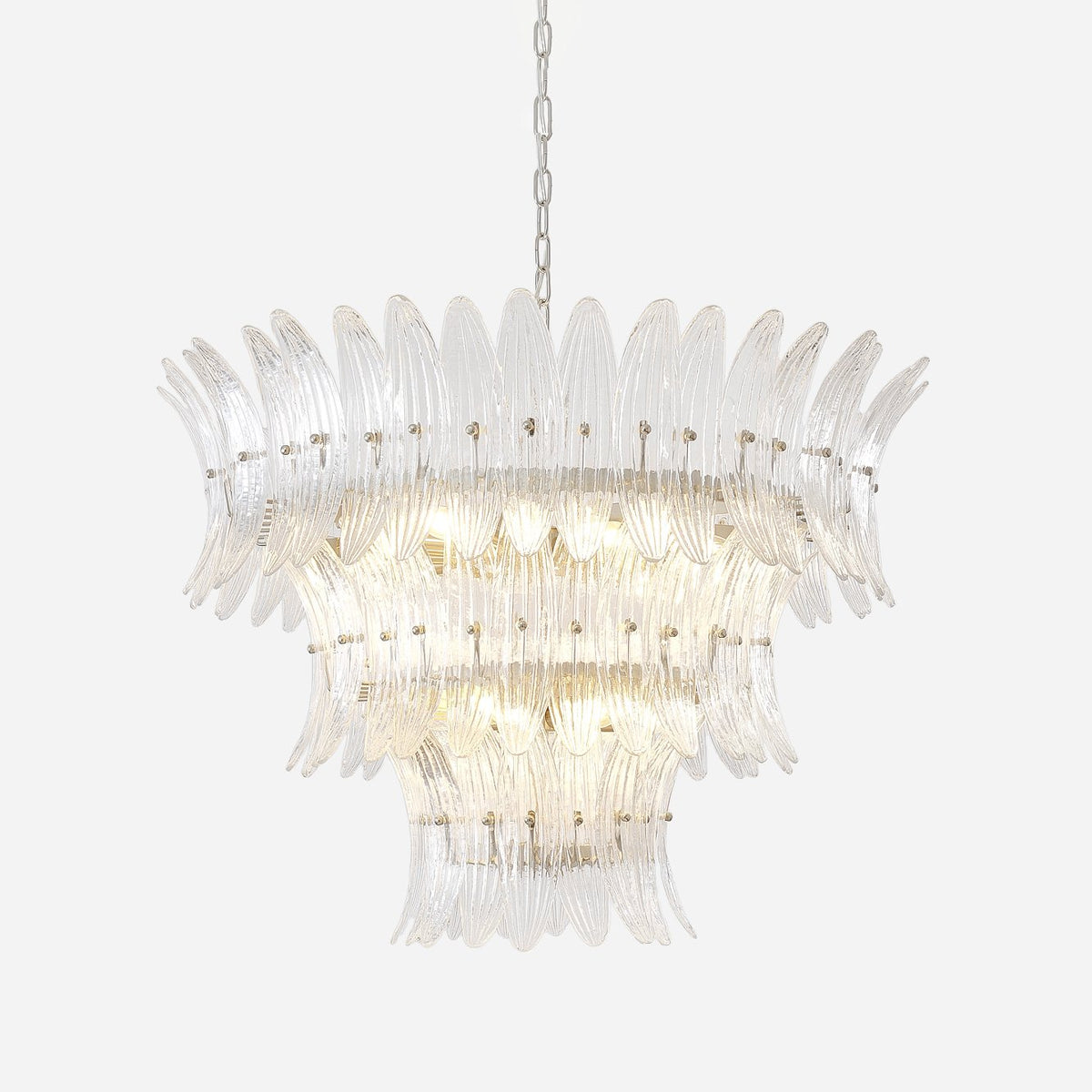 Ismavelle Kronleuchter aus Glas in Palmettenform