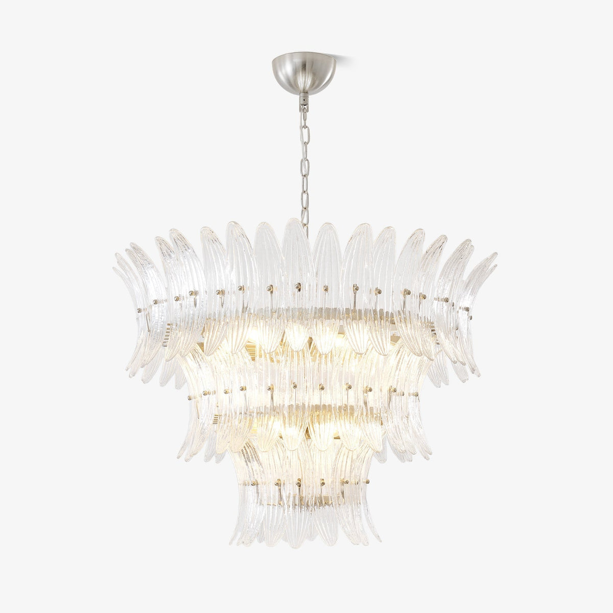Ismavelle Kronleuchter aus Glas in Palmettenform