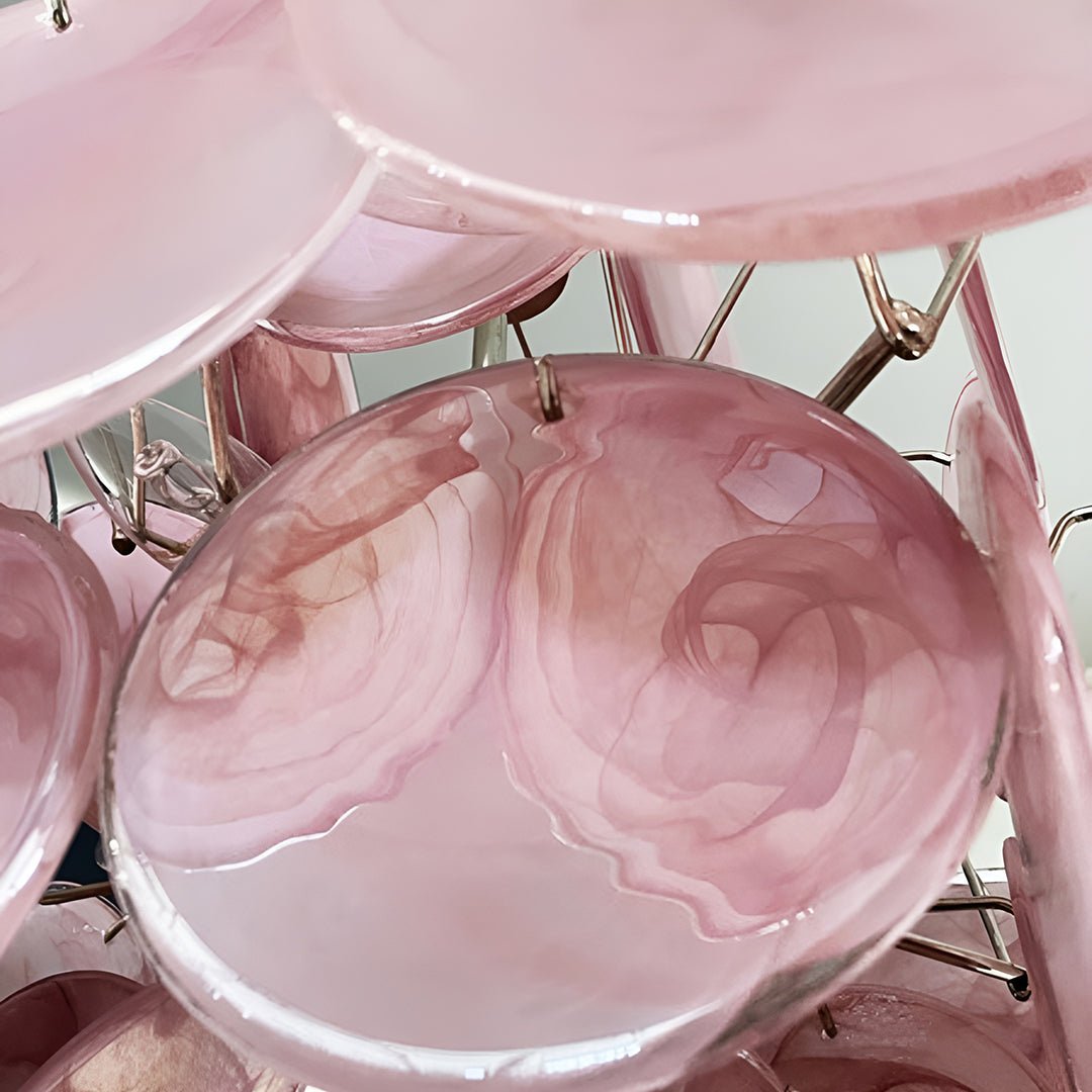 Rivivian Kronleuchter Rosa Scheiben geschichtete Kunst