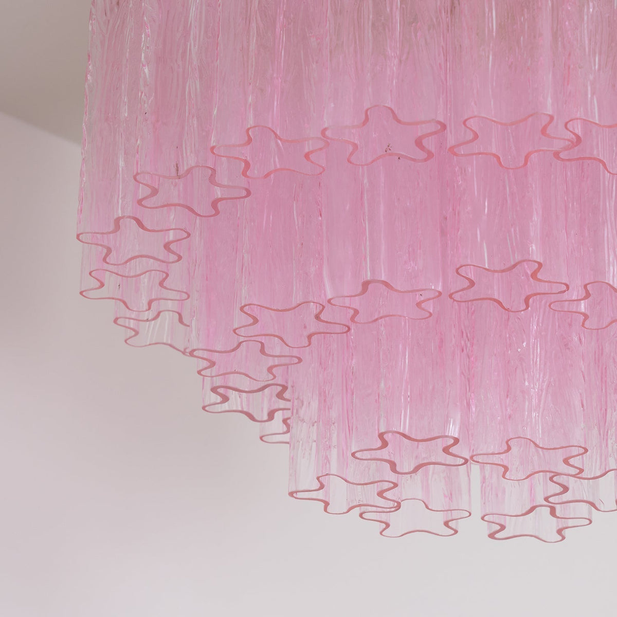 Veliaine Deckenleuchte aus Murano-Glas in Pink Vintage