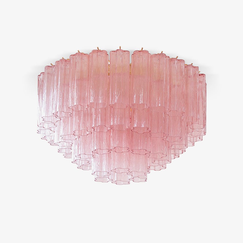 Veliaine Deckenleuchte aus Murano-Glas in Pink Vintage