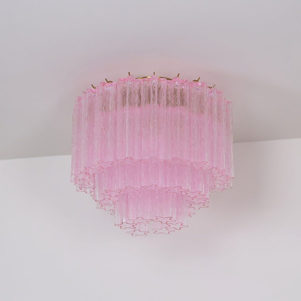 Veliaine Deckenleuchte aus Murano-Glas in Pink Vintage