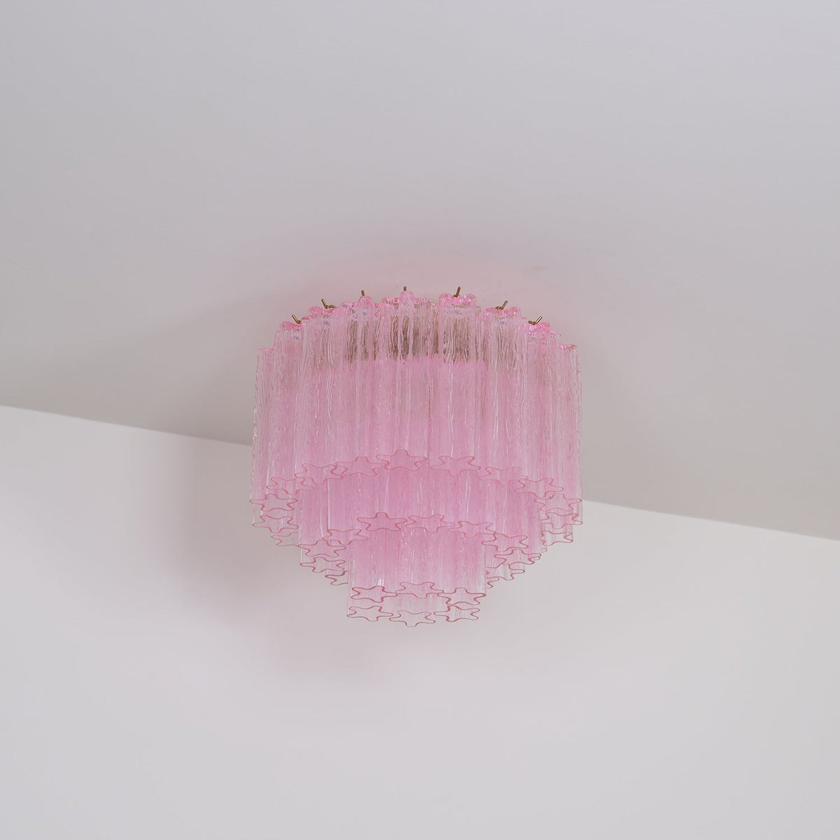 Veliaine Deckenleuchte aus Murano-Glas in Pink Vintage
