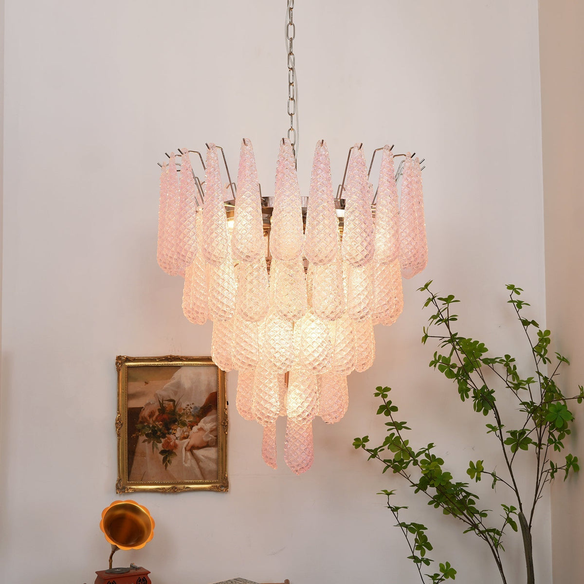 Cirelian Kronleuchter Pink Dewdrop Kaskadenromantisch