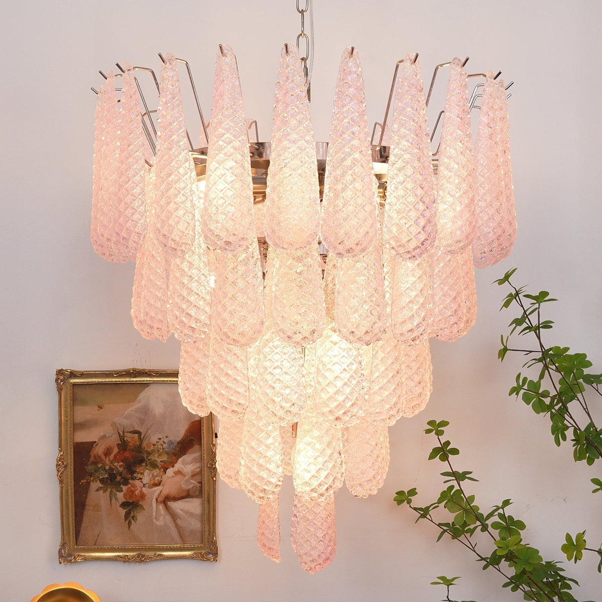 Cirelian Kronleuchter Pink Dewdrop Kaskadenromantisch