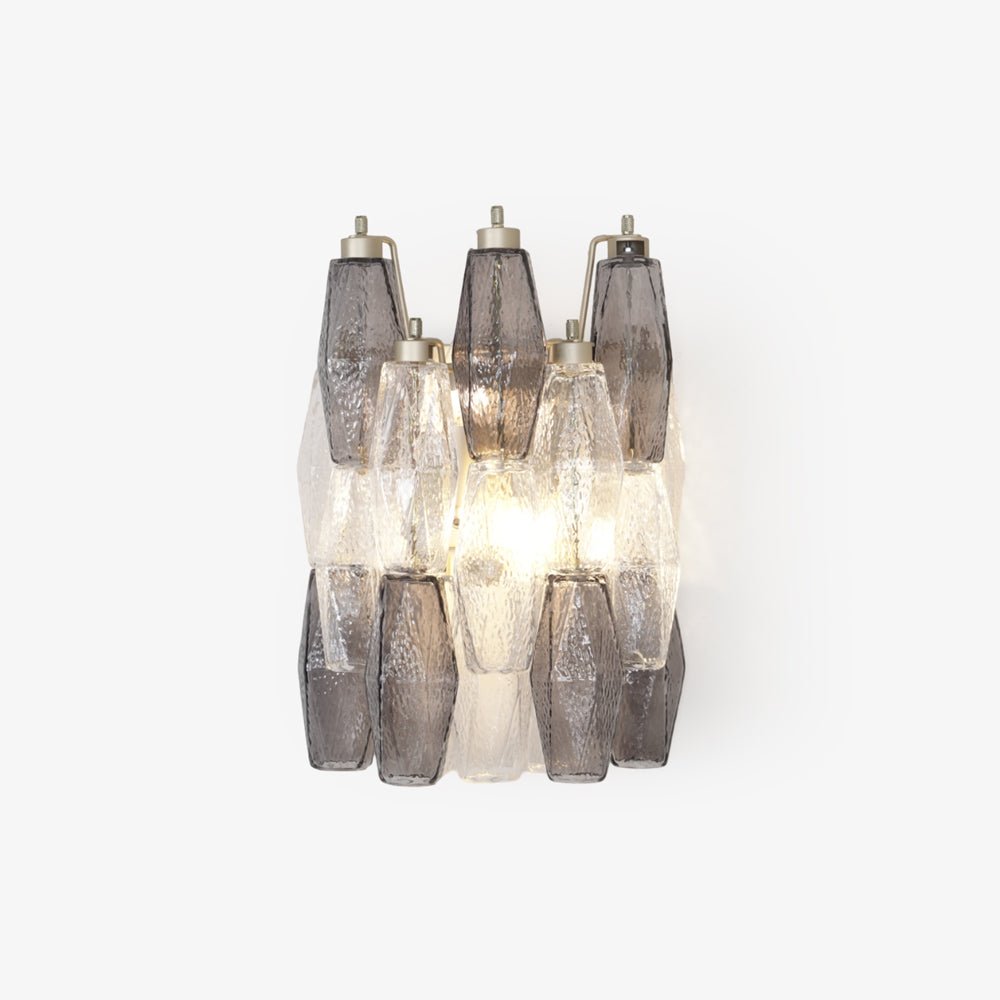 Eiruaria Wandleuchte Rhombus-Glas gestaffelt zeitgenössisch