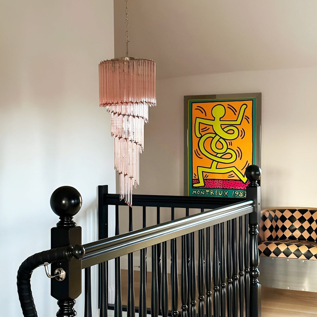 Reninelle Kronleuchter Spiral Pink Prism Gestuft