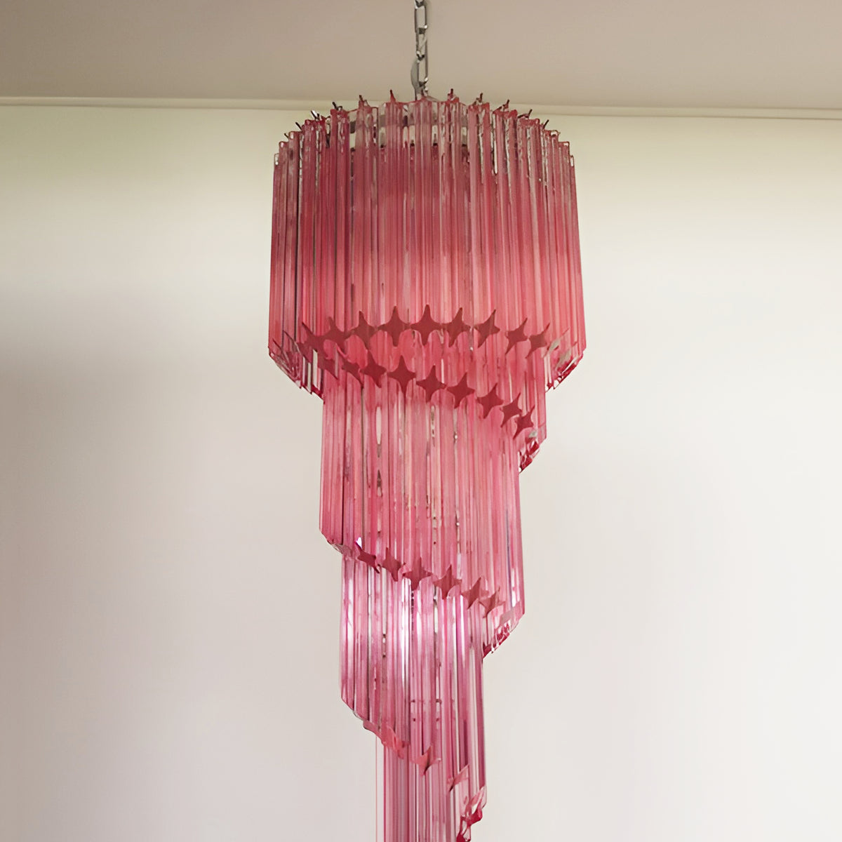 Reninelle Kronleuchter Spiral Pink Prism Gestuft