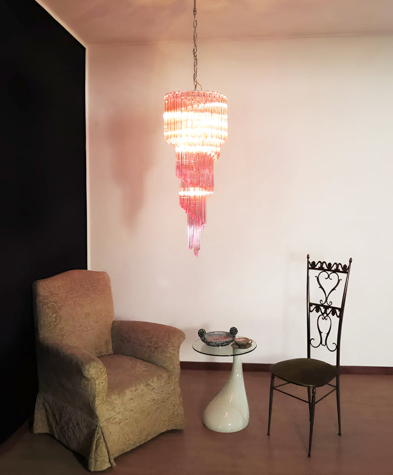 Reninelle Kronleuchter Spiral Pink Prism Gestuft