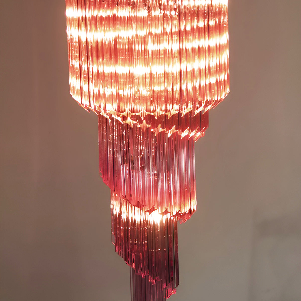 Reninelle Kronleuchter Spiral Pink Prism Gestuft