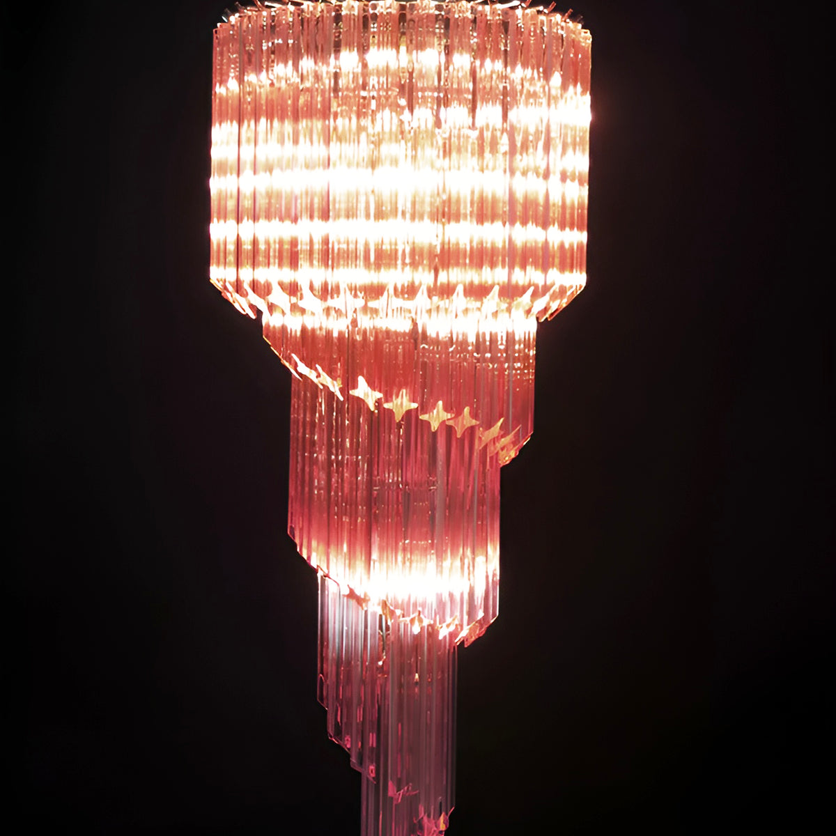 Reninelle Kronleuchter Spiral Pink Prism Gestuft