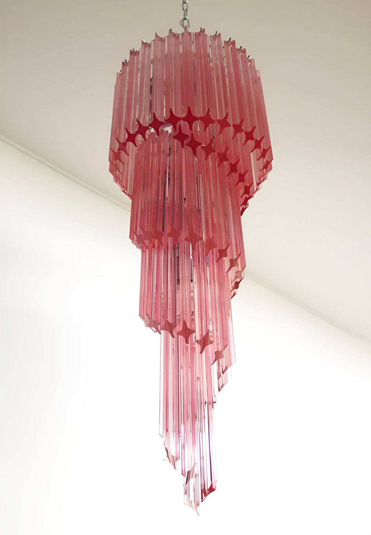 Reninelle Kronleuchter Spiral Pink Prism Gestuft