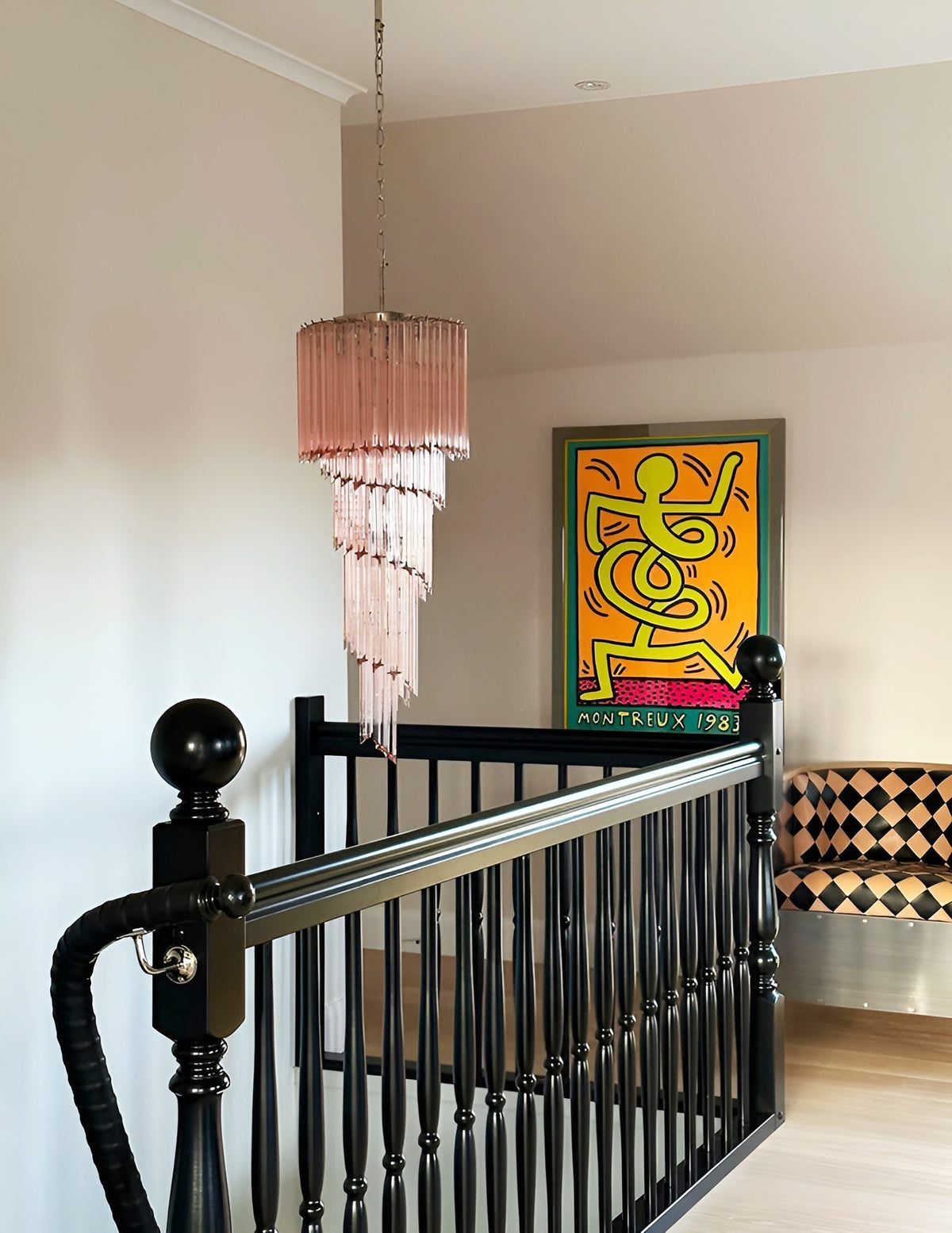 Reninelle Kronleuchter Spiral Pink Prism Gestuft