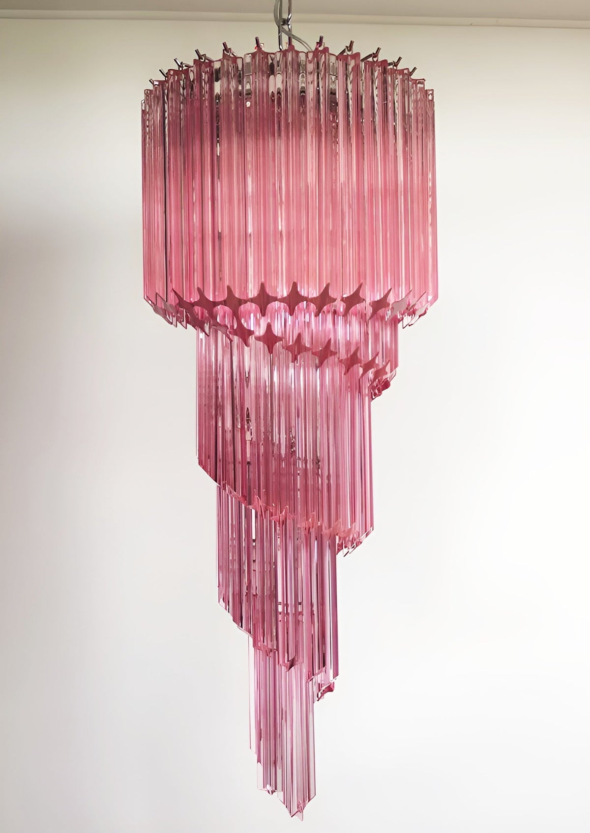 Reninelle Kronleuchter Spiral Pink Prism Gestuft