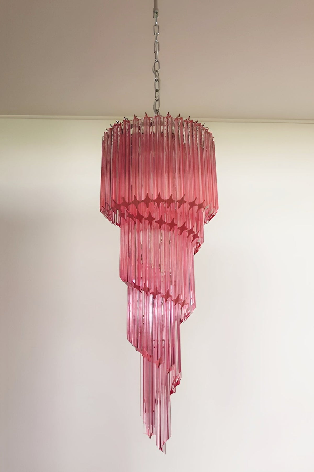 Reninelle Kronleuchter Spiral Pink Prism Gestuft