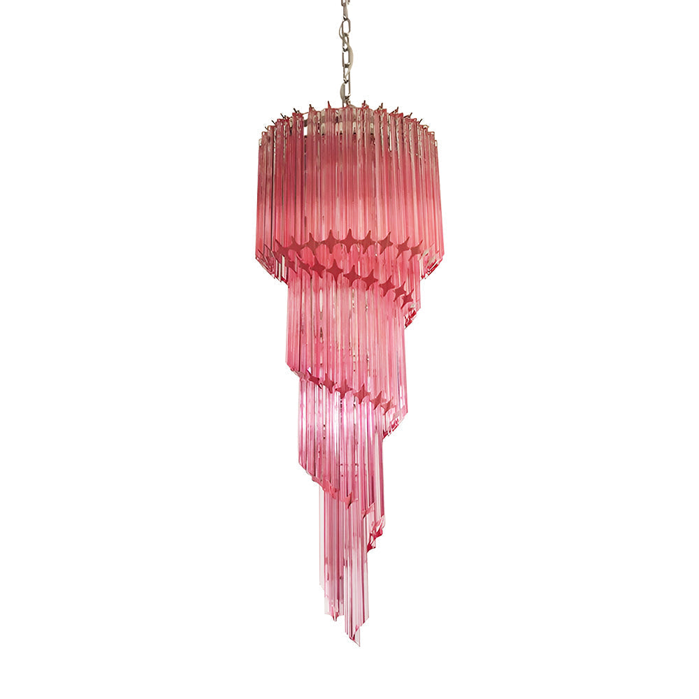 Reninelle Kronleuchter Spiral Pink Prism Gestuft