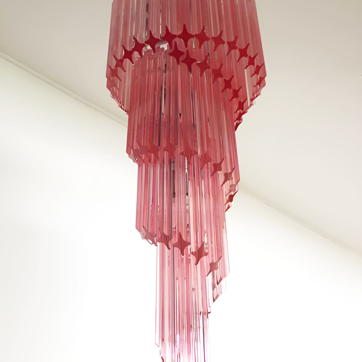 Reninelle Kronleuchter Spiral Pink Prism Gestuft
