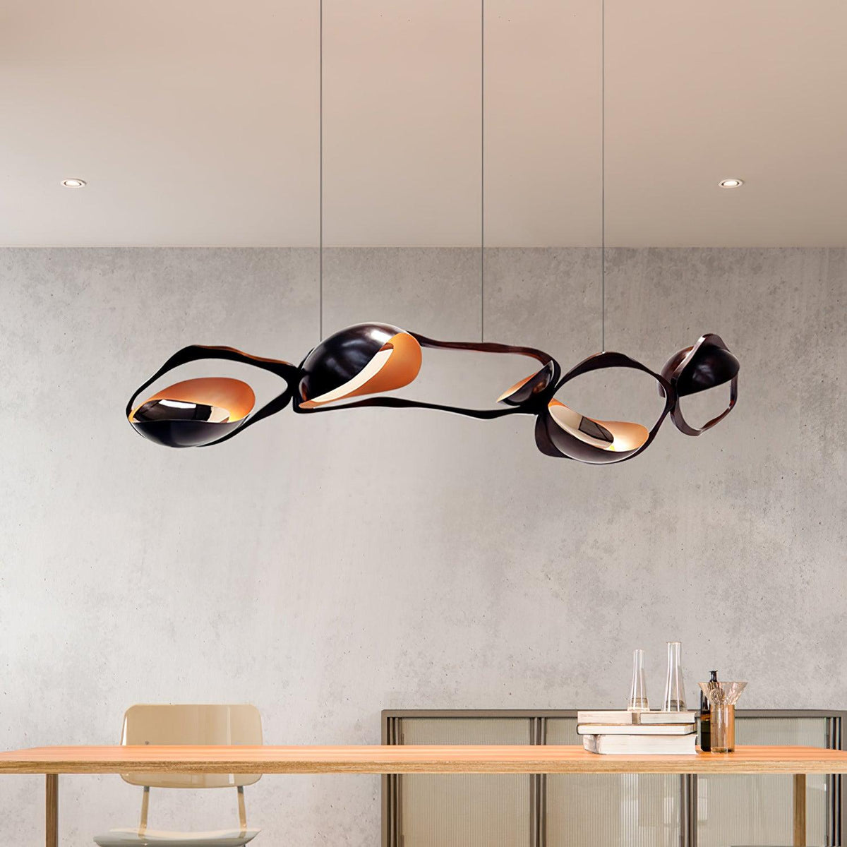 Virauine Pendelleuchte LED Kunstvoll für Wohnzimmer