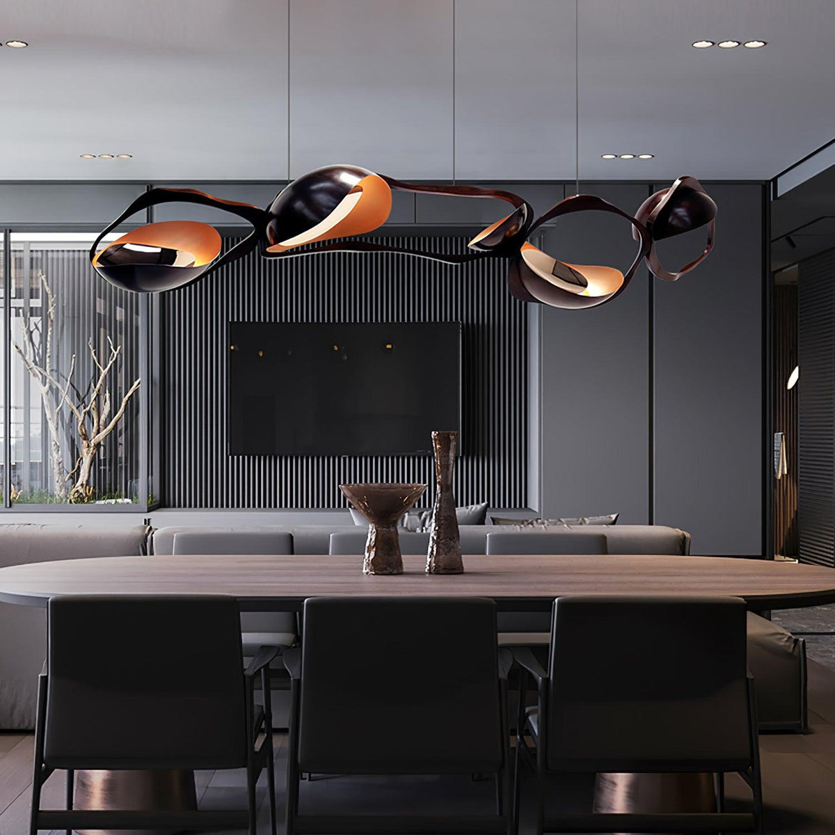 Virauine Pendelleuchte LED Kunstvoll für Wohnzimmer