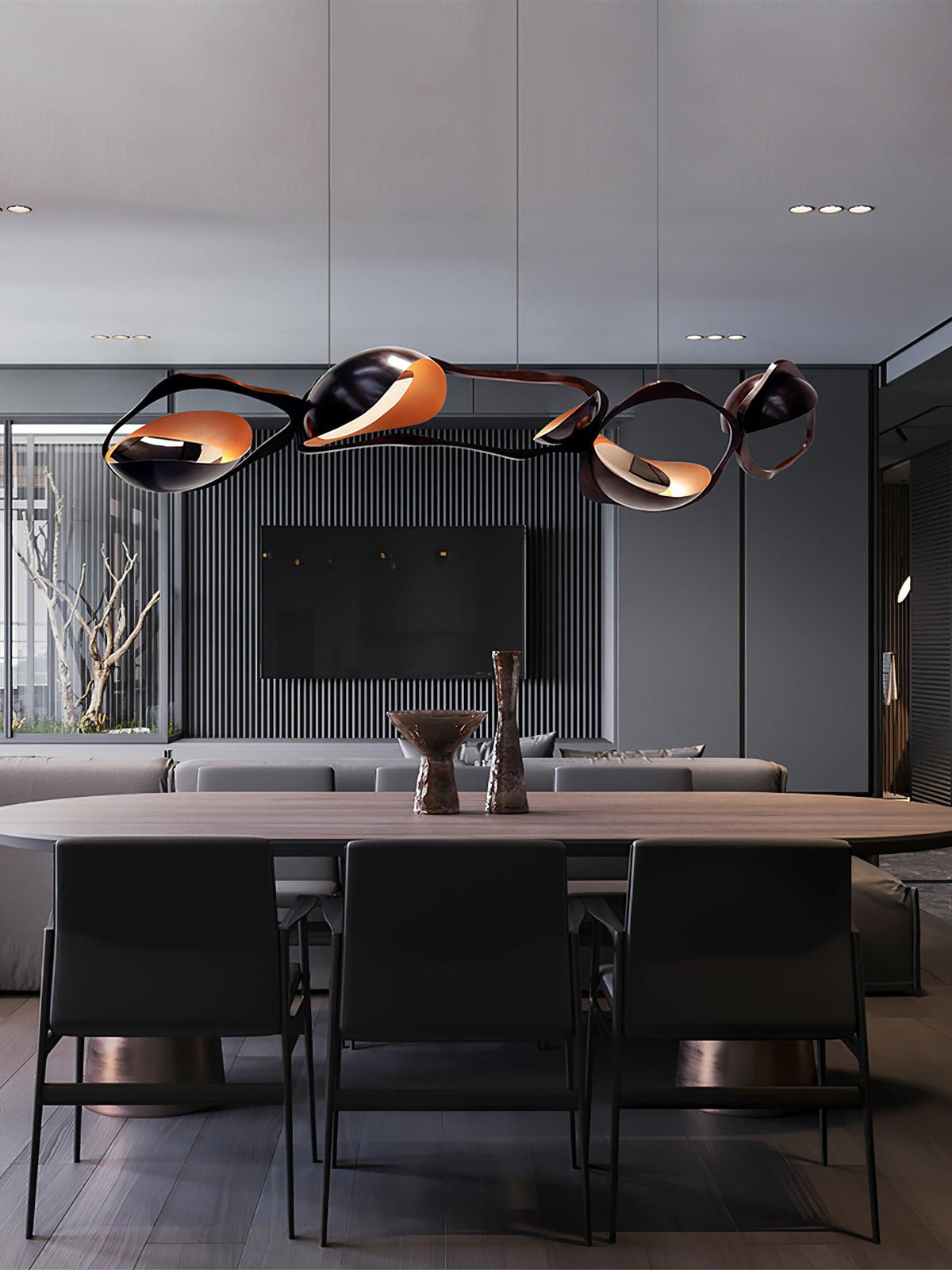 Virauine Pendelleuchte LED Kunstvoll für Wohnzimmer