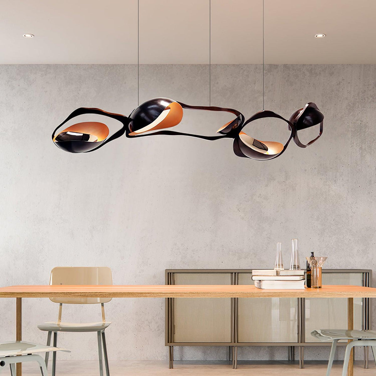 Virauine Pendelleuchte LED Kunstvoll für Wohnzimmer
