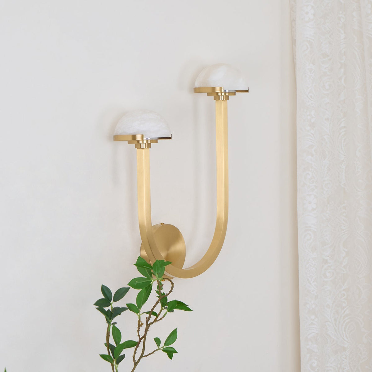 Vitalira Doppelte Alabaster-Wandleuchte