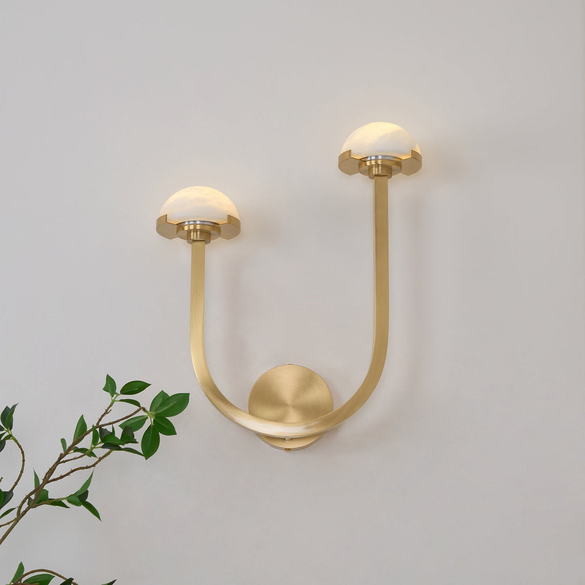 Vitalira Doppelte Alabaster-Wandleuchte