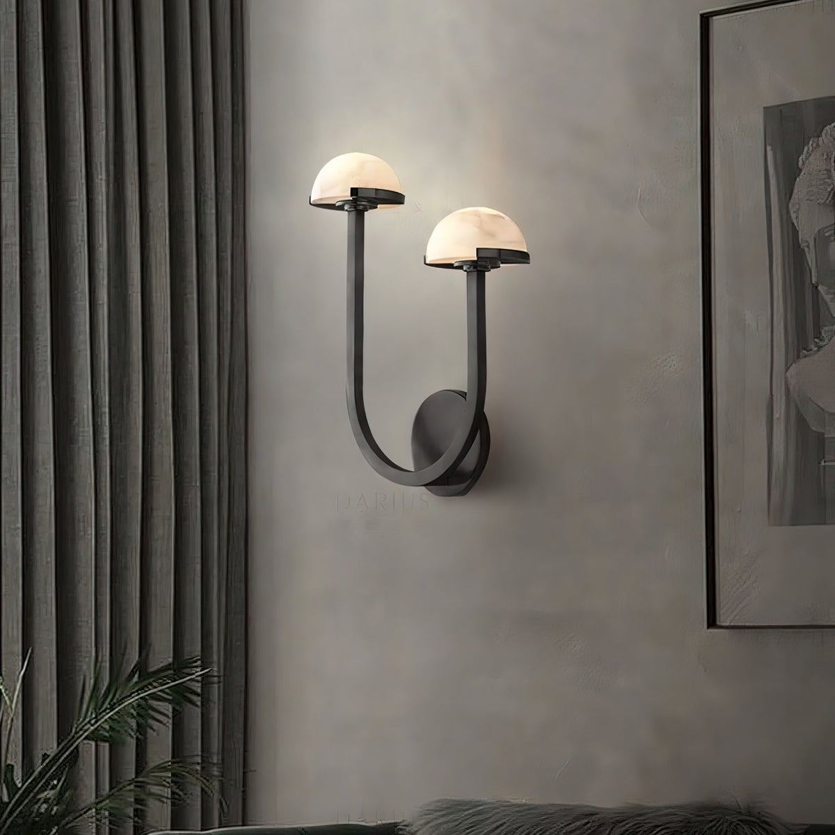 Vitalira Doppelte Alabaster-Wandleuchte