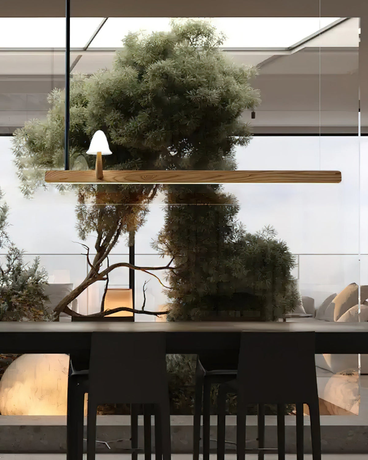 Aldalira Kronleuchter aus Holz im Pilz-Design – zeitgenössische moderne Leuchte