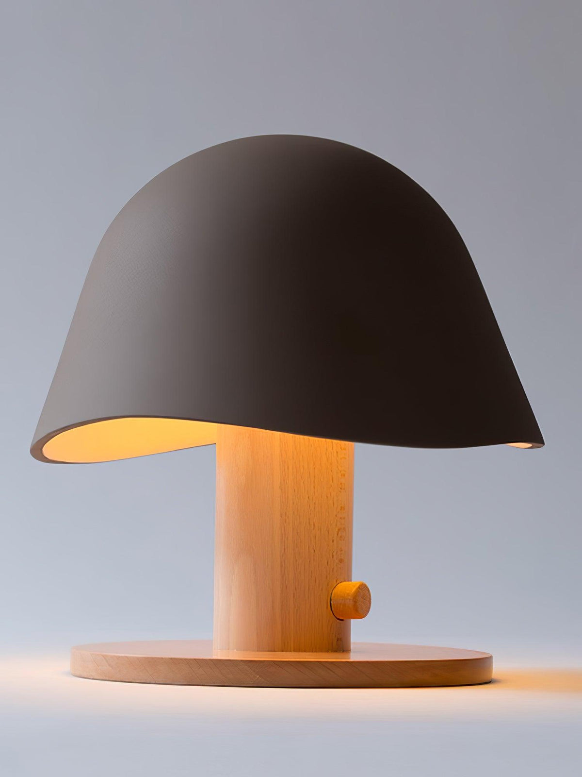 Wond Tischleuchte aus Kunstharz und Holz
