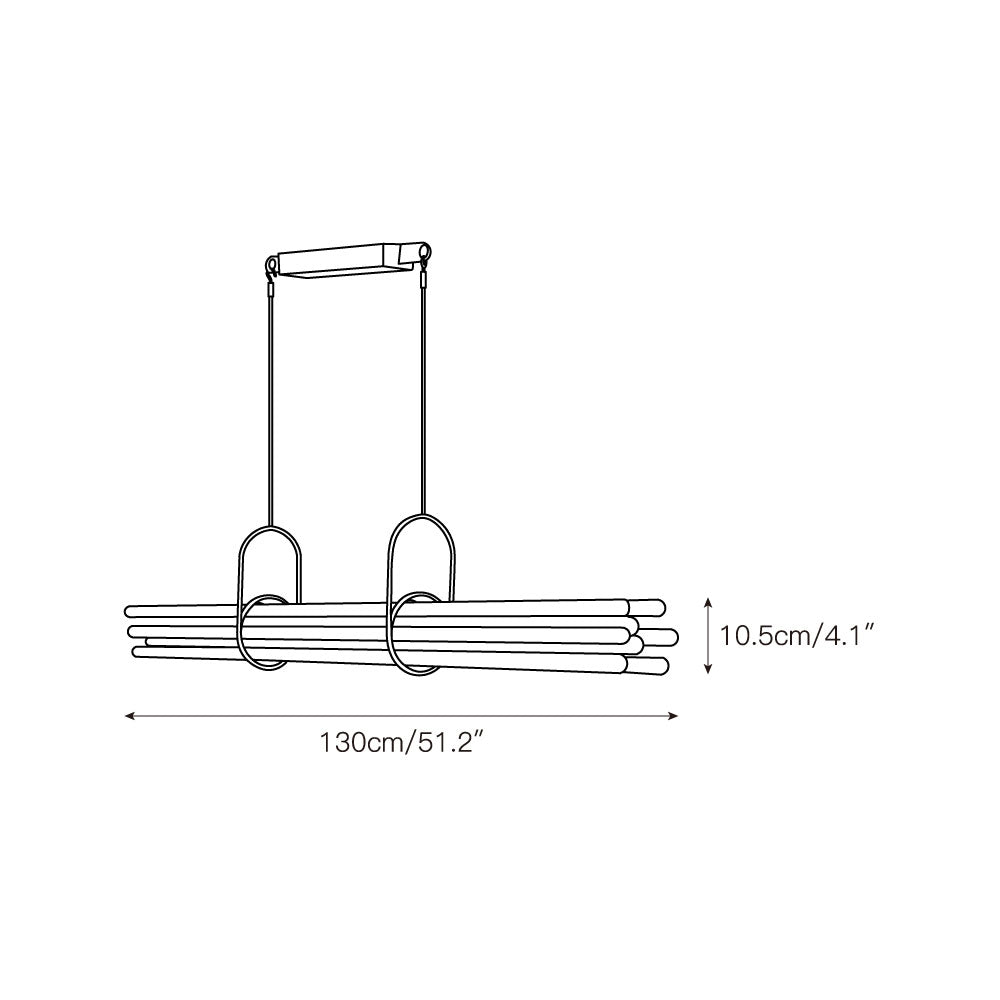 Calinissa Linear NL12 Röhren-Kronleuchter