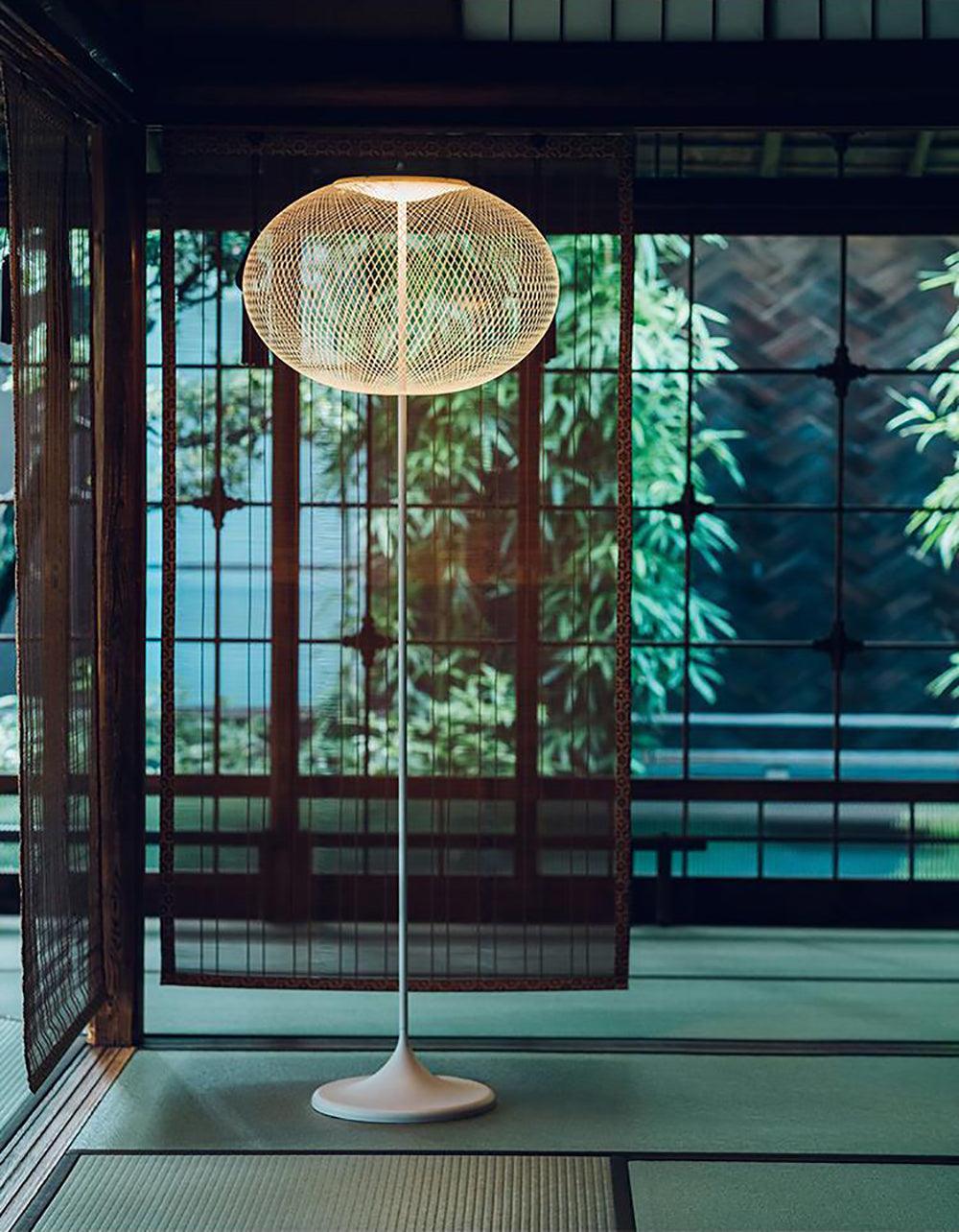 Ilsolyre Industrielle Mesh-Stehleuchte