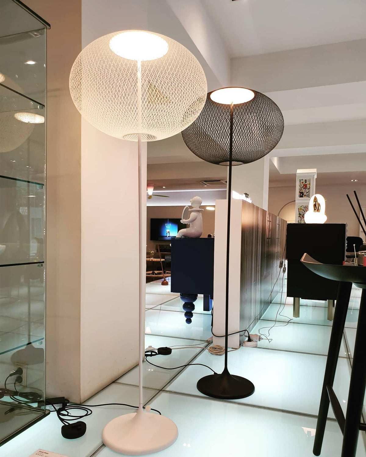 Ilsolyre Industrielle Mesh-Stehleuchte