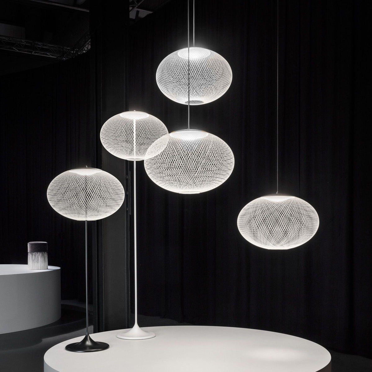 Ilsolyre Industrielle Mesh-Stehleuchte