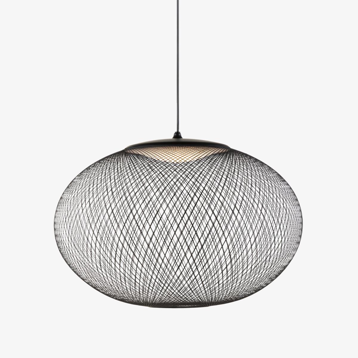 Orelenira Pendelleuchte aus Metallmaschen in Schwarz