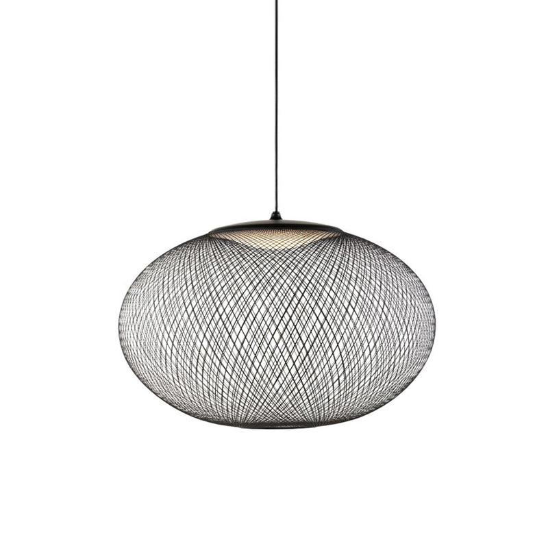 Orelenira Pendelleuchte aus Metallmaschen in Schwarz