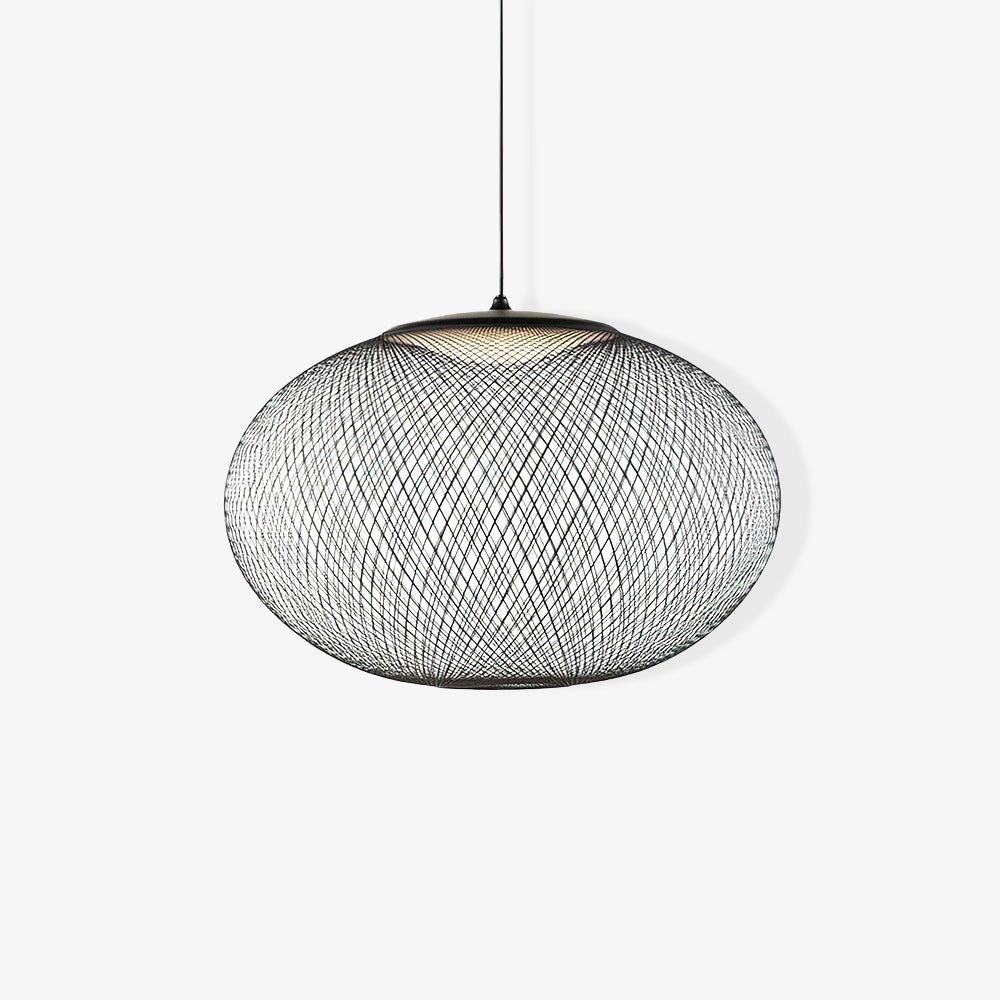 Orelenira Pendelleuchte aus Metallmaschen in Schwarz