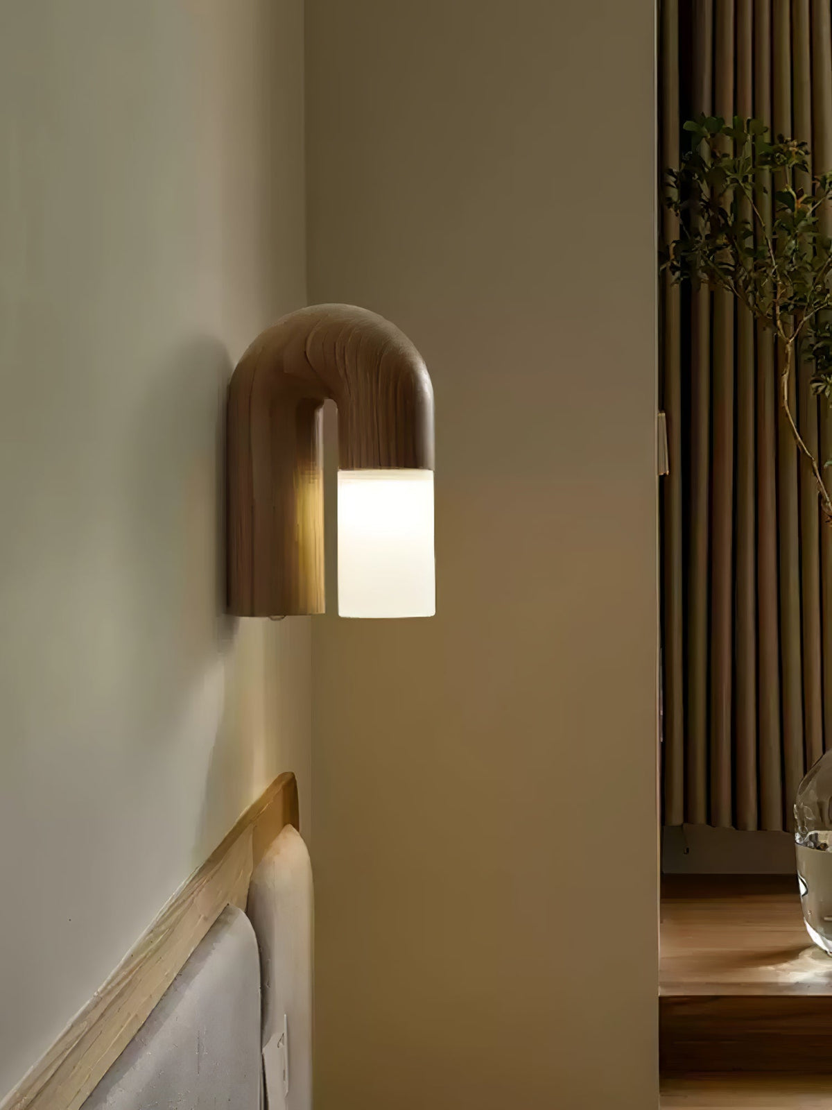 King zeitgenössische minimalistische Wandleuchte aus Holz