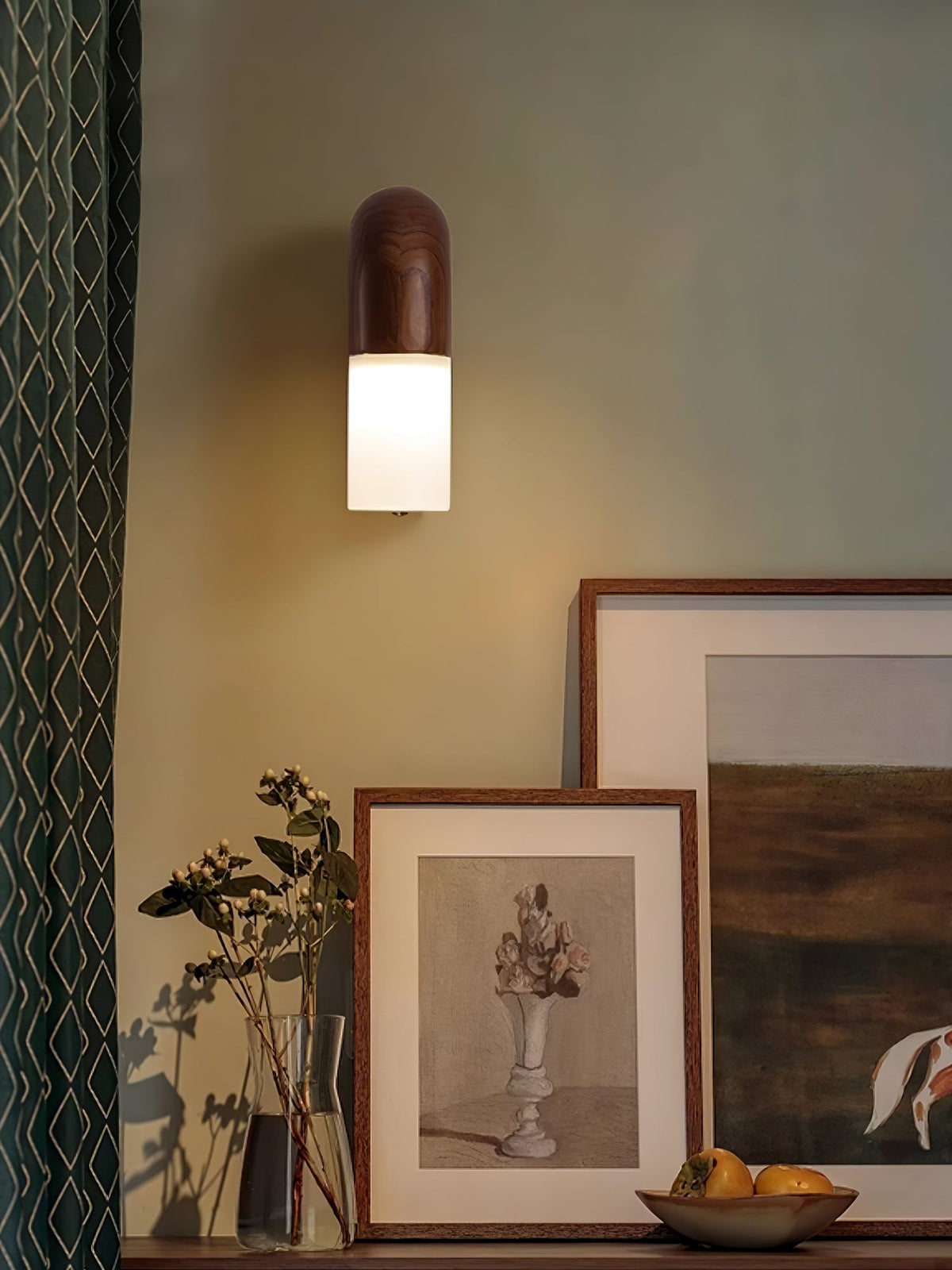 King zeitgenössische minimalistische Wandleuchte aus Holz