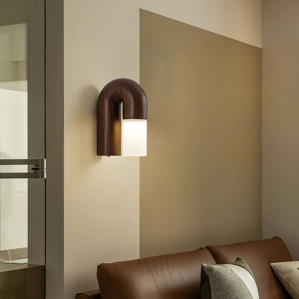 King zeitgenössische minimalistische Wandleuchte aus Holz