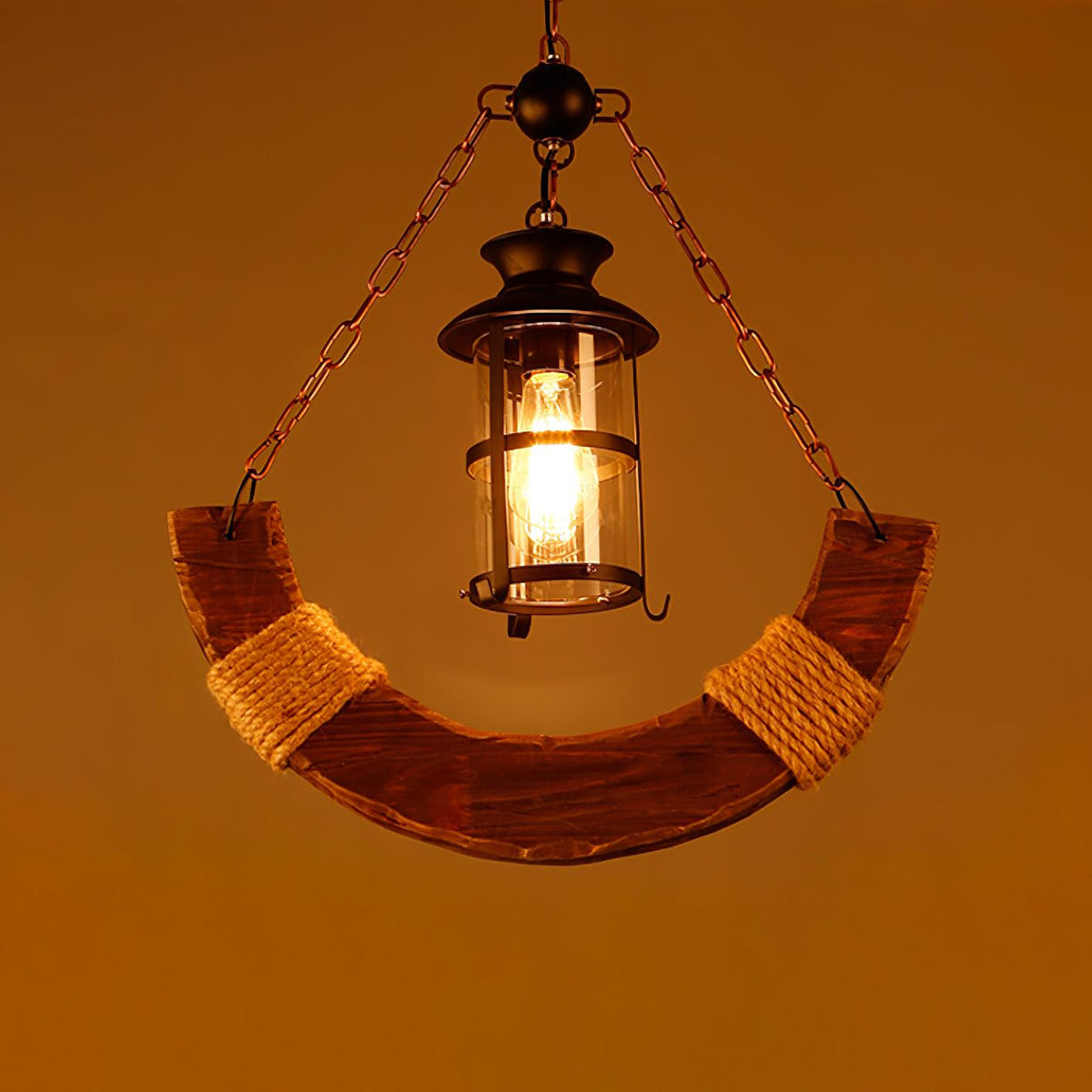 Aurzorir Kronleuchter aus Vintage-Holz