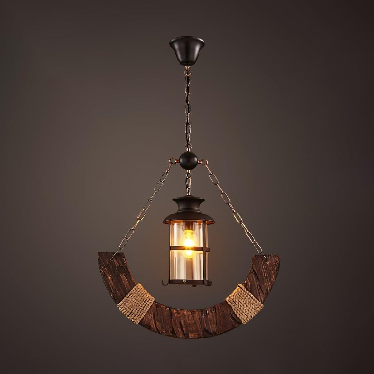 Aurzorir Kronleuchter aus Vintage-Holz