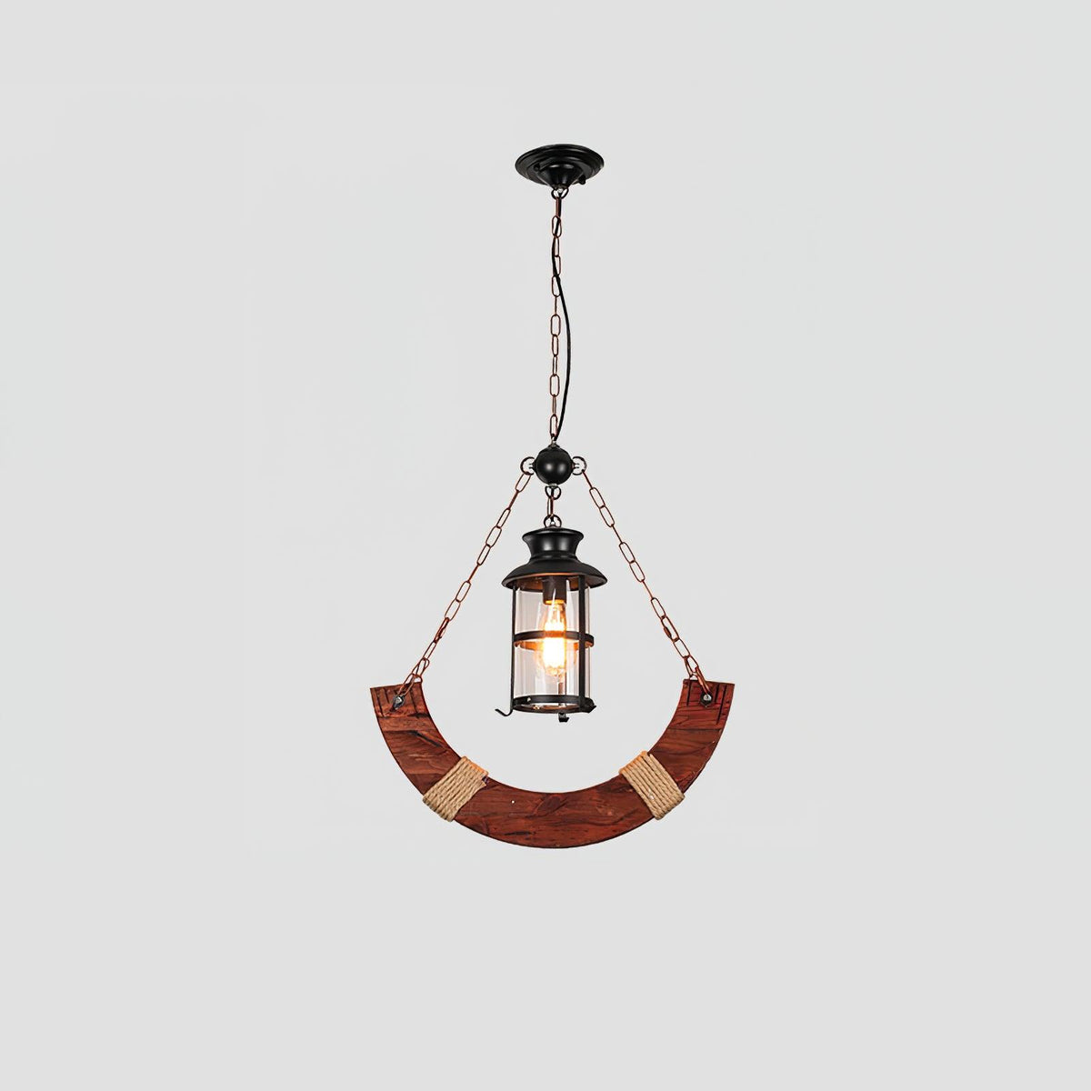 Aurzorir Kronleuchter aus Vintage-Holz
