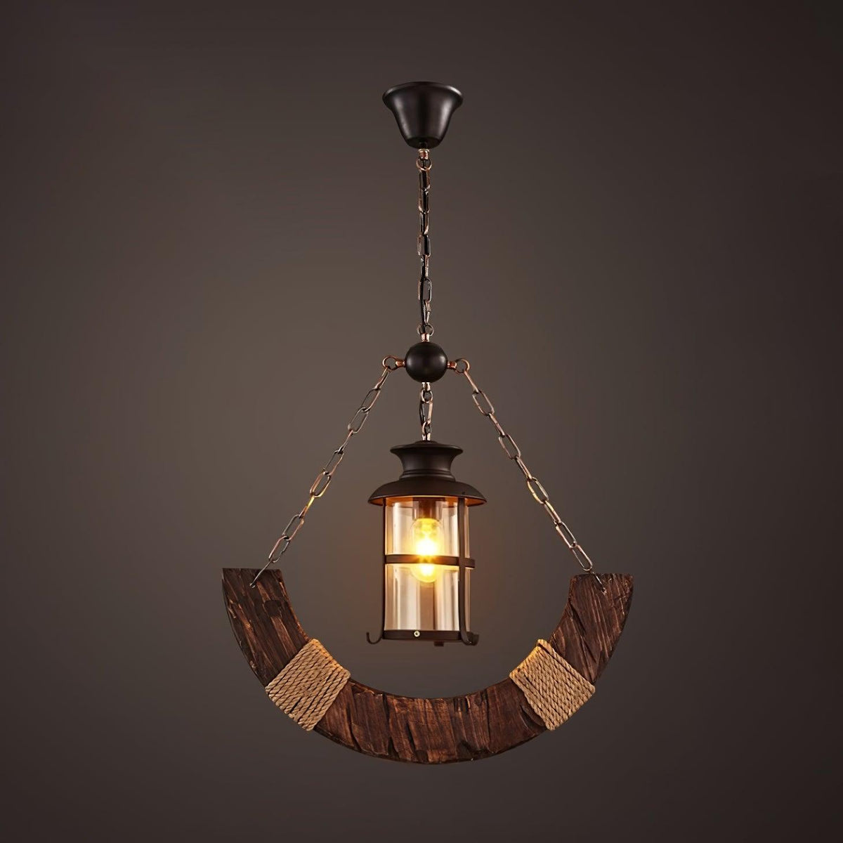 Aurzorir Kronleuchter aus Vintage-Holz